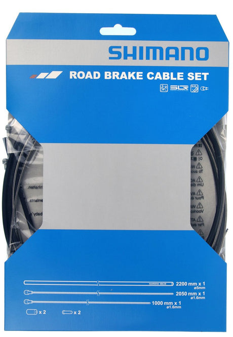 Zestaw linek hamulcowych Shimano racing ze stali nierdzewnej w kolorze czarnym