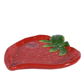 Decoris talerz na ciasto truskawka 17x14,5x3cm