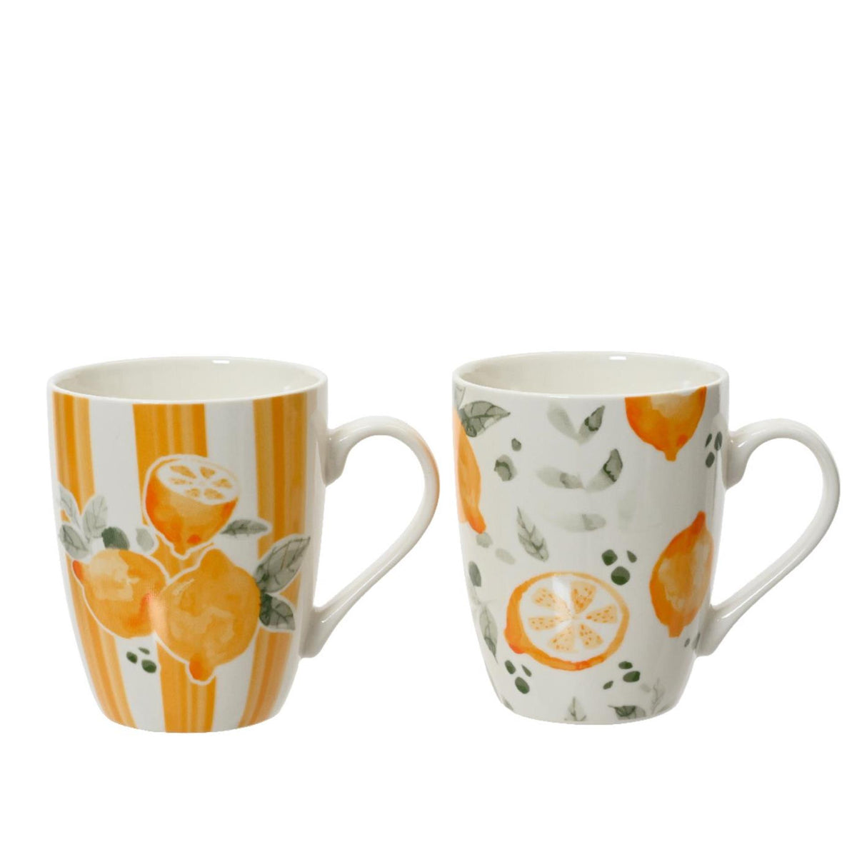 Kubek porcelanowy Decoris 340ml cytrynowy