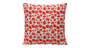 Kussen polyester buiten rood kleur l.45cm x w.45cm x h.4cm