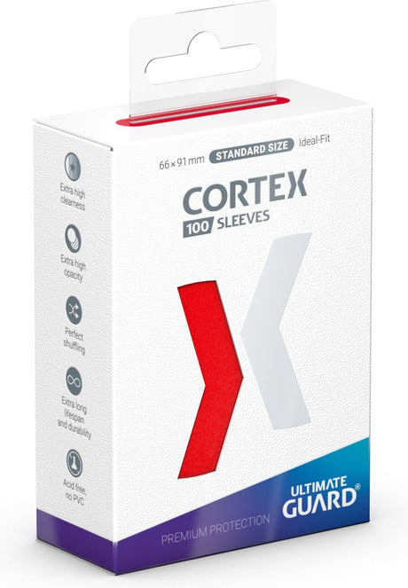 Rękawy Ultimate Guard Cortex w rozmiarze standardowym (100) - czerwone