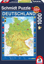 Schmidt - układanka - mapa Niemiec - 1000 elementów - dorośli - od 12 lat