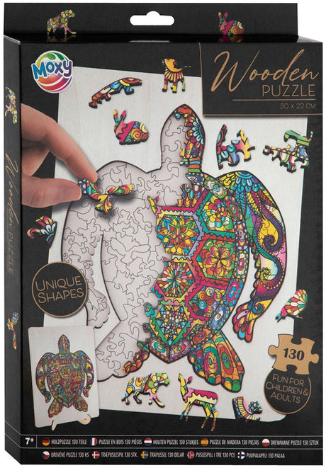 Kreatywna grupa rzemieślnicza Wooden Jigsaw Turtle, 130st.