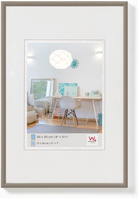 Walther new lifestyle - ramka plastikowa - rozmiar zdjęcia 29,7x42 cm (din A3) - stal