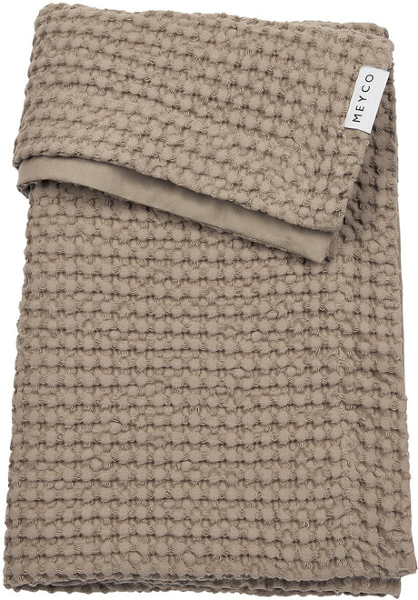 Bawełniany kocyk do łóżeczka Meyco waflowy - ciemnoszary - 75x100cm - 1,0 tog