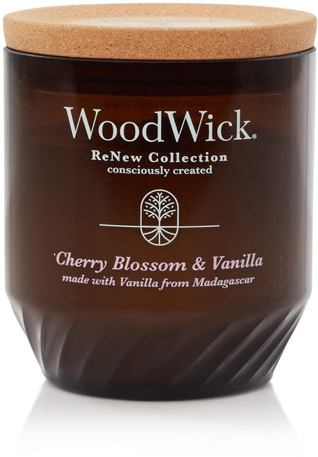 Woodwick odnawia duża świeca zapachowa - kwiat wiśni, wanilia - 75 godzin palenia