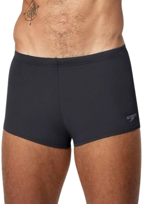 Spodenki Speedo hyperboom aqua męskie - kąpielówki męskie - szorty kąpielowe odporne na chlor męskie - bokserki męskie ze sznurkiem - czarno-szary - xxl