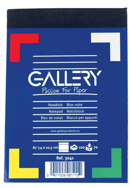 Notatnik galeria format 74 x 105 cm (a7) blok w linie 100 kartek 1 szt.