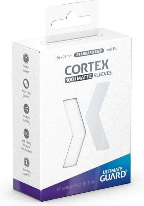 Rękawy Ultimate Guard Cortex, matowe, rozmiar standardowy (100) - białe