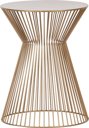 Woood suus bijzettafel - metaal - goud - 46xø35