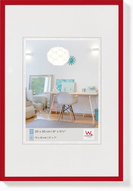 Walther new lifestyle - ramka plastikowa - rozmiar zdjęcia 40x50 cm - czerwona