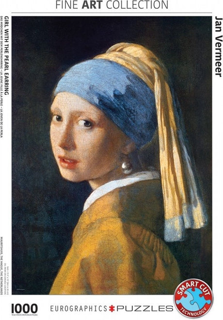 Eurographics - dziewczyna z perłą - jan vermeer de delft - 1000 elementów 48×68cm (szer.×wys.) - puzzle artystyczne