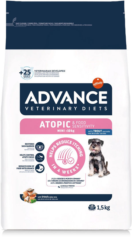 Advance dieta weterynaryjna dla psa - atopowy - mini - karma dla psa - 1,5 kg