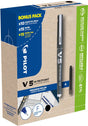 Pilot hi-tecpoint v5, 10 rolek + 30 wkładów, cienki, czarny
