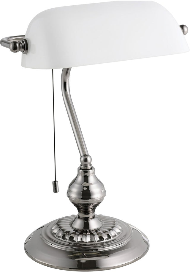 Eglo banker bureaulamp - tafellamp - e27 - 39 cm - grijs wit