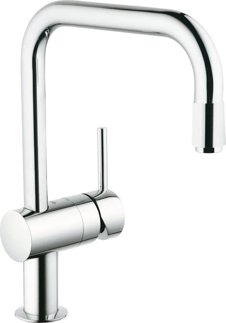 Bateria kuchenna Grohe Minta - obrotowa wylewka w kształcie litery U - wyciągana główka prysznicowa - chrom - 32067000