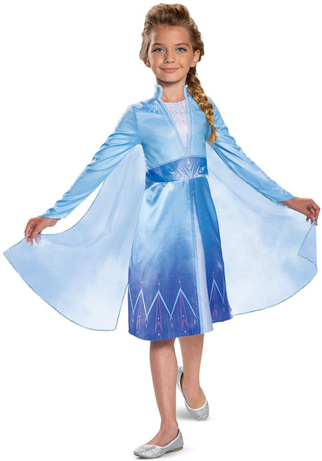 Kostium Disney Kraina Lodu Elsa w podróży przebranie dla dzieci klasyczny m (7-8 lat)