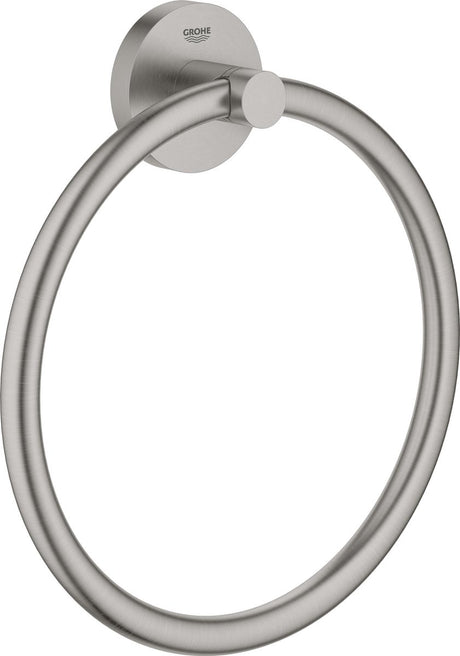 Grohe Essentials wieszak na ręcznik - super stal (wygląd stali nierdzewnej) - ø 18 cm - 40365dc1