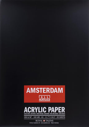 Amsterdam acrylpapier | 42 x 29,7 cm (a3), 350 g, 20 vellen