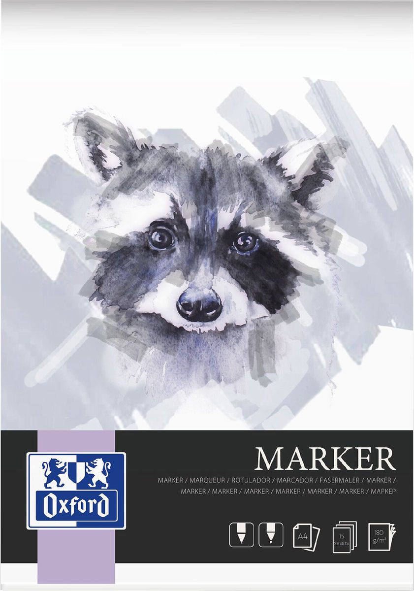 Blok markerowy Oxford - a4 - 15 arkuszy - 180g - klejony