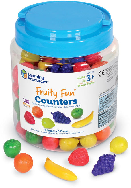 Zasoby edukacyjne Liczniki Fruity Fun™ (zestaw 108 sztuk) - 1+