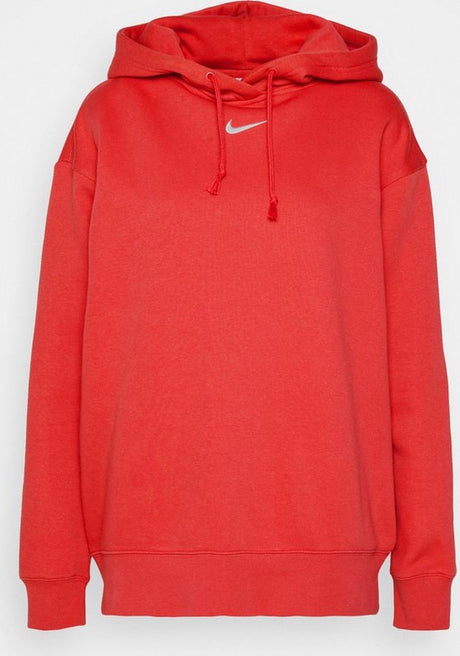 Damski sweter sportowy Nike w nsw phnx flc os po z kapturem - czerwony - rozmiar m
