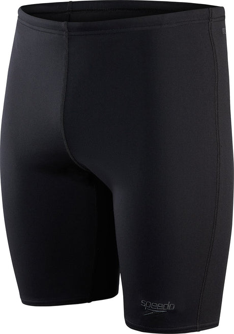 Speedo Endurance+ v-cut jammer męski - obcisłe kąpielówki męskie - kąpielówki odporne na chlor męskie - odporne na blaknięcie kąpielówki sportowe męskie - czarny - XL