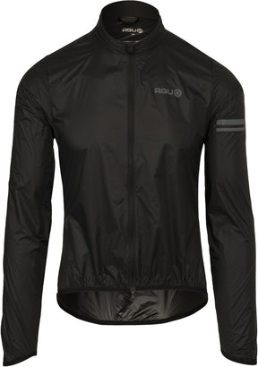 Agu essential - fietsjack - windjack - heren - zwart - m - lichtgewicht - waterafstotend - opvouwbaar - reflecterend