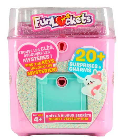 Jumbo Funlockets - - sekretne pudełko na biżuterię - sekretne pudełko na biżuterię - dla dziewczynek od 4 lat - z ponad 20 niespodziankami