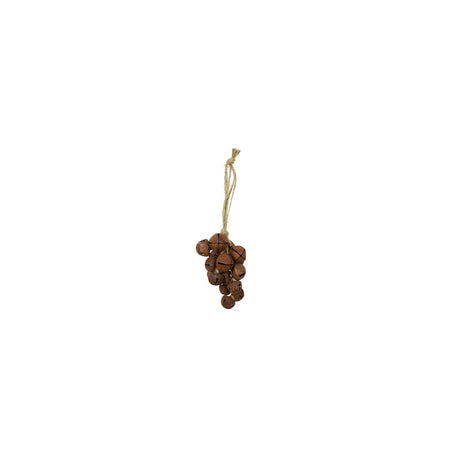 Countryfield kersthanger belletjes jort roest metaal 20x7x5cm