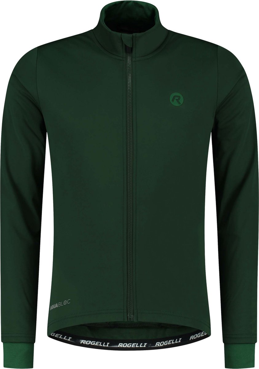 Rogelli essential heren fietsjack winter - waterafstotend - groen
