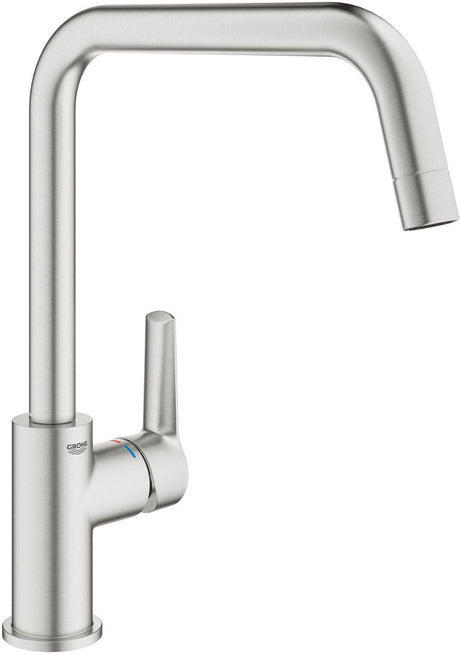 Bateria kuchenna Grohe Start - wysoka wylewka - zakres obrotu 150° - superstal (wygląd stali nierdzewnej)