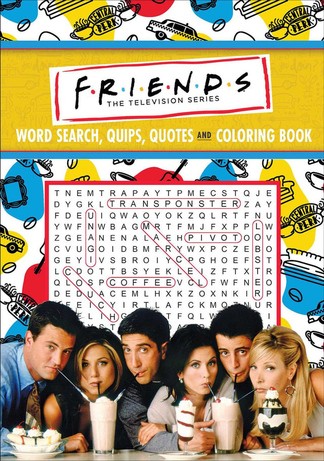 Coloring book word search- friends word search, quips, quotes, and coloring book