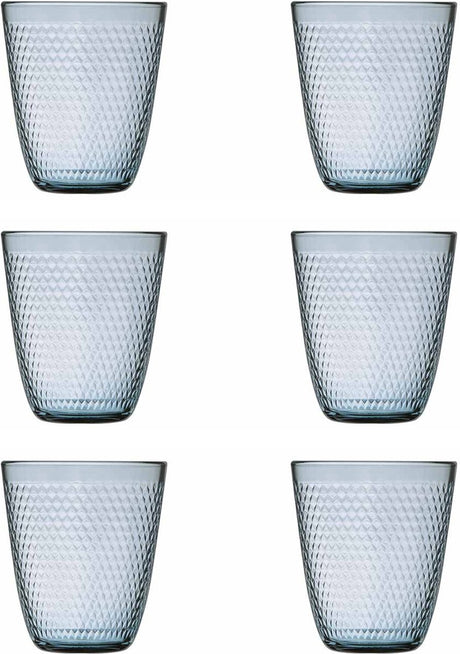 Arcoroc pampille colors - tumbler blue - 30cl - set6 - d8,6xh9,7cm