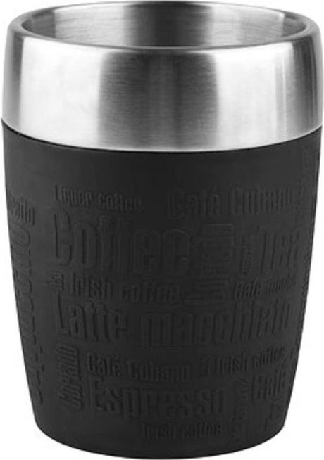 Butelka termiczna Tefal Travel Cup - 200ml - stal nierdzewna - czarna - podwójne ścianki - do napojów gorących i zimnych