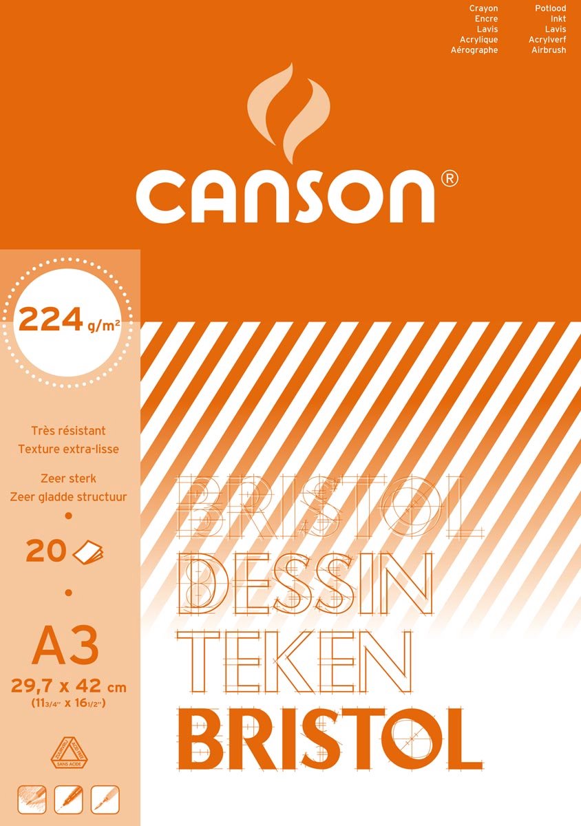 Blok rysunkowy Canson format Bristol 297 x 42 cm (A3)