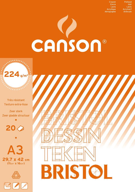 Blok rysunkowy Canson format Bristol 297 x 42 cm (A3)
