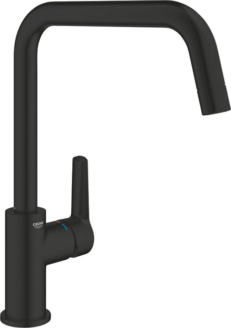 Bateria kuchenna Grohe Start - wysoka wylewka - zakres obrotu 150° - czarny mat