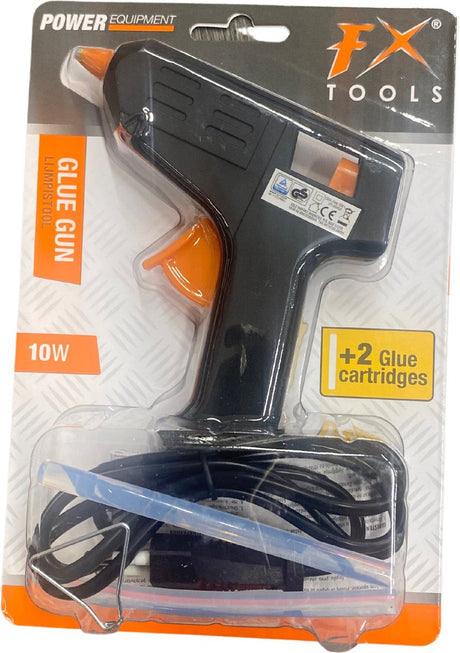 Pistolet do klejenia Koopman czarny 10 watów - kompaktowy pistolet do klejenia do prac rzemieślniczych i napraw.