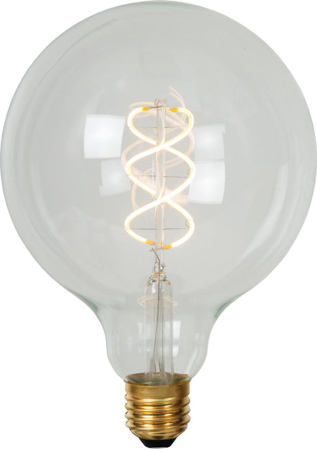 Lucide g125 - żarówka - ø 12,5 cm - LED ściemnialna - E27 - 1x4,9W 2700K - przezroczysta