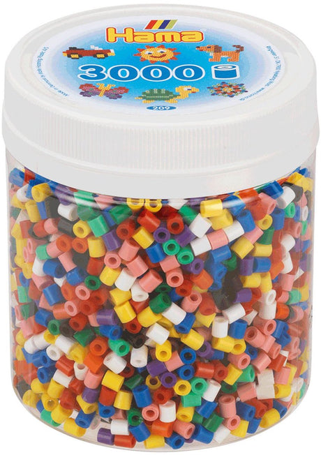 Koraliki do naprasowania Hama midi w słoiczku - mix standard (00), 3000 szt.