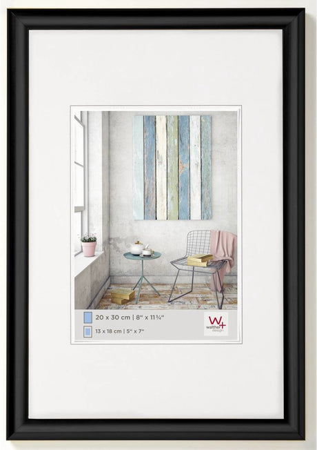 Walther trendstyle - ramka plastikowa - rozmiar zdjęcia 30x45 cm - czarna