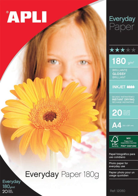 Apli pakuje papier fotograficzny papier fotograficzny 180g a4 20v