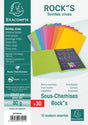 Exacompta rock's, 80 sztuk, 30 teczek z wkładkami - 22x31cm dla A12 - różne - 807001e