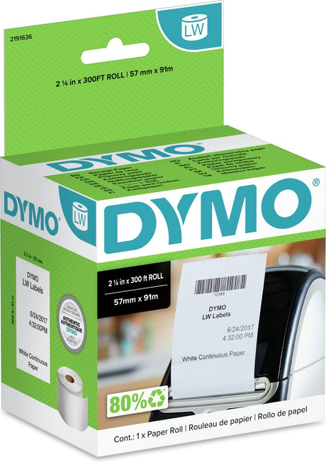 Oryginalna maszyna do etykietowania na rolkach Dymo | 57 mm x 91 m | etykiety samoprzylepne do drukarek etykiet