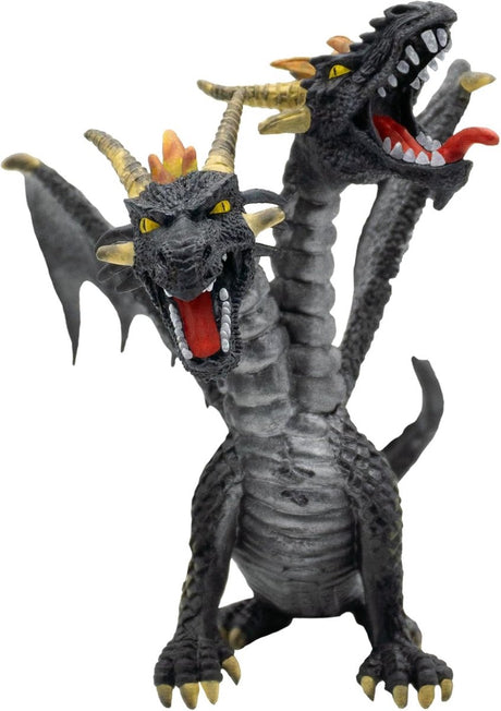 Bullyland 75597 – figurka do zabawy dwugłowy czarny smok – ok. 9,2 cm – realistyczny i szczegółowy projekt – idealny jako figurka fantasy, dekoracja lub prezent dla dzieci od 3 lat.