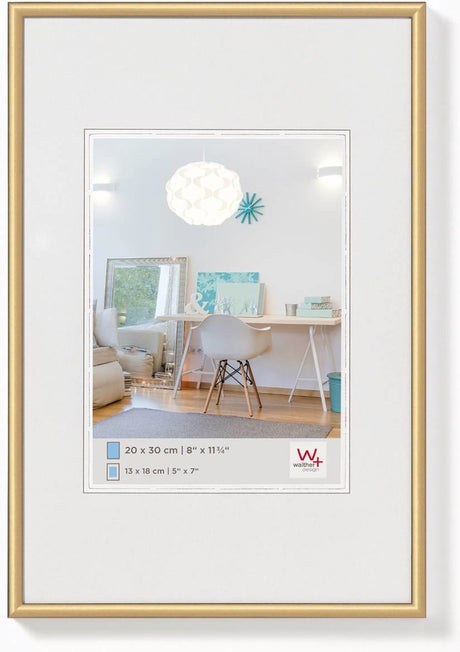 Walther new lifestyle - ramka plastikowa - rozmiar zdjęcia 42x59,4 cm (din A2) - złota