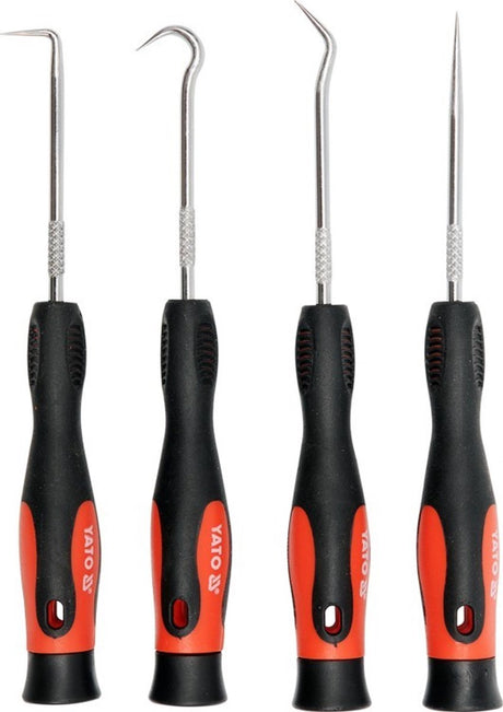 Yato serie - set van 4 haken - gehard en verchroomd - antislip handgreep