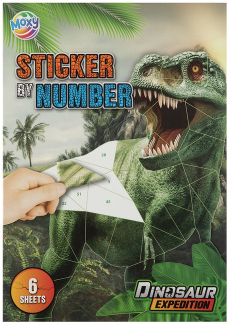 Naklejka Grafix według numeru dino a4 6 wzorów