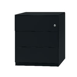 Komoda bisley 3l basic stalowa zamykana na zamek 420x565x500mm czarna